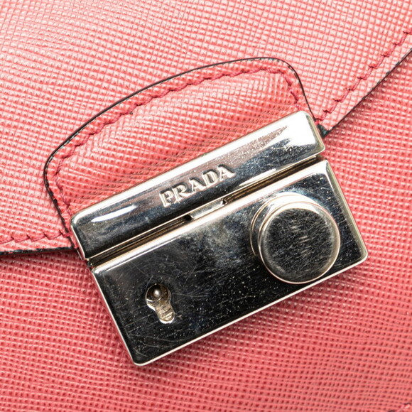 PRADA Pink Leather Saffiano Shoulder Bag - Picture 4 of 11